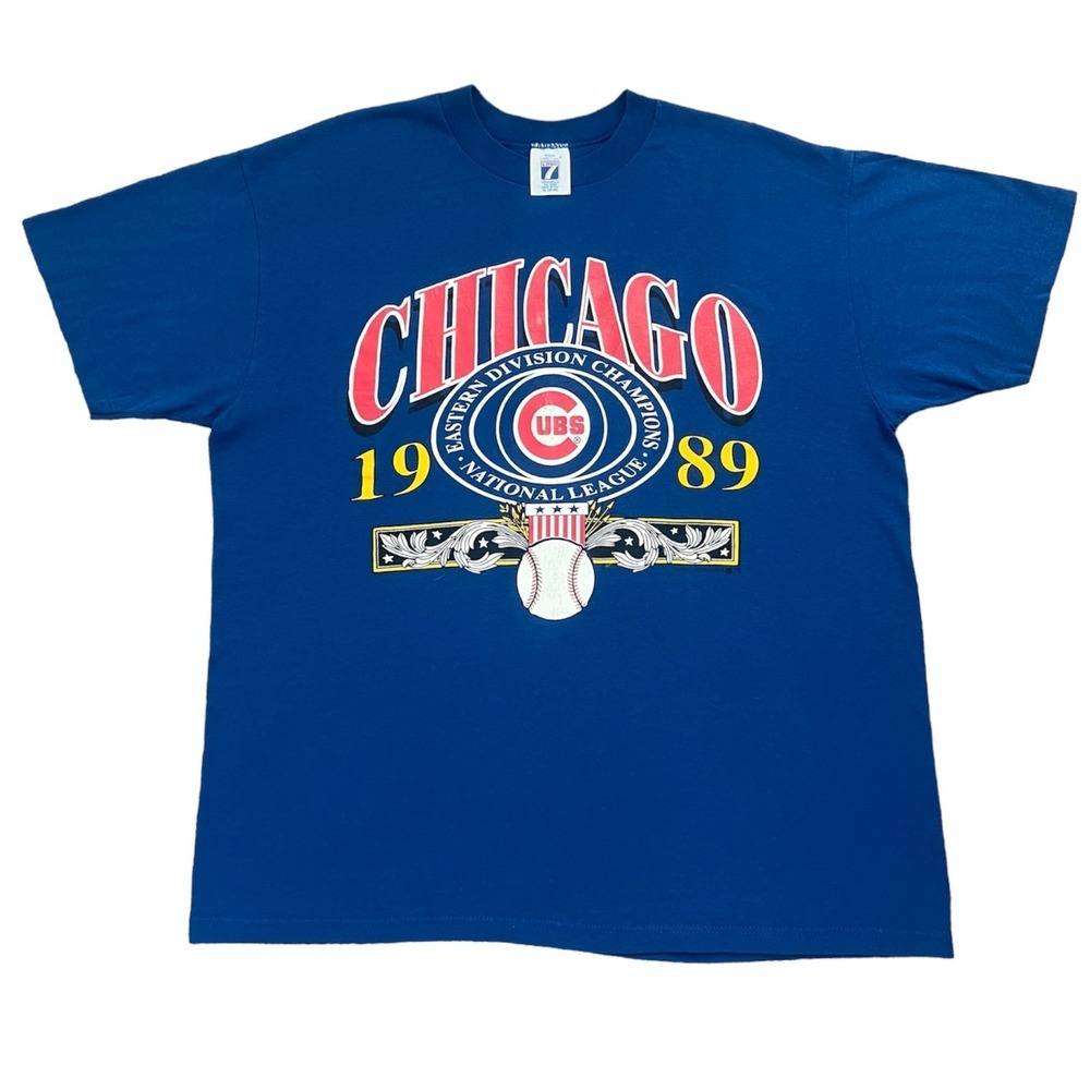 Vintage 1989 Chicago Cubs graphic tee single stitch Made in USA XL